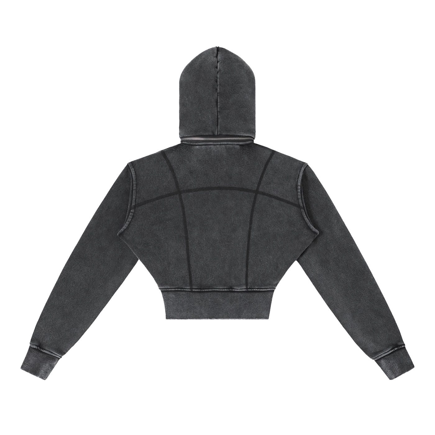Cropped Zip Up Hoodie