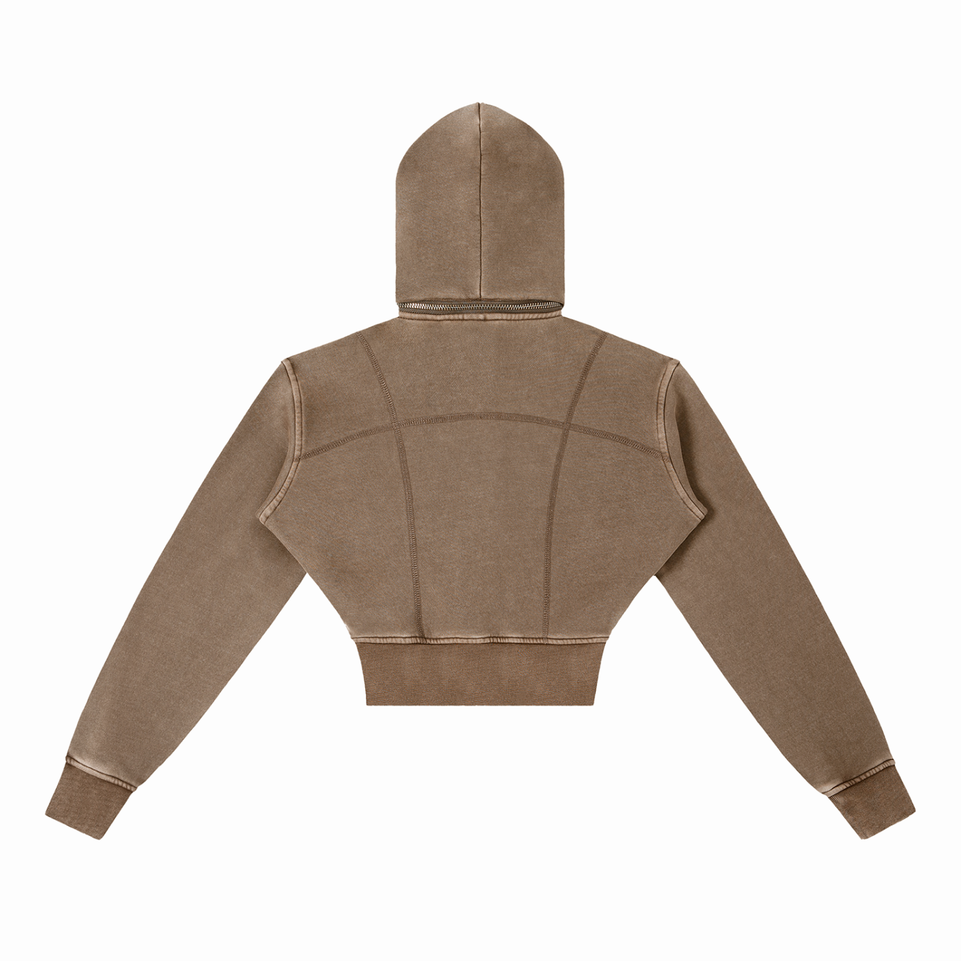 Cropped Zip Up Hoodie