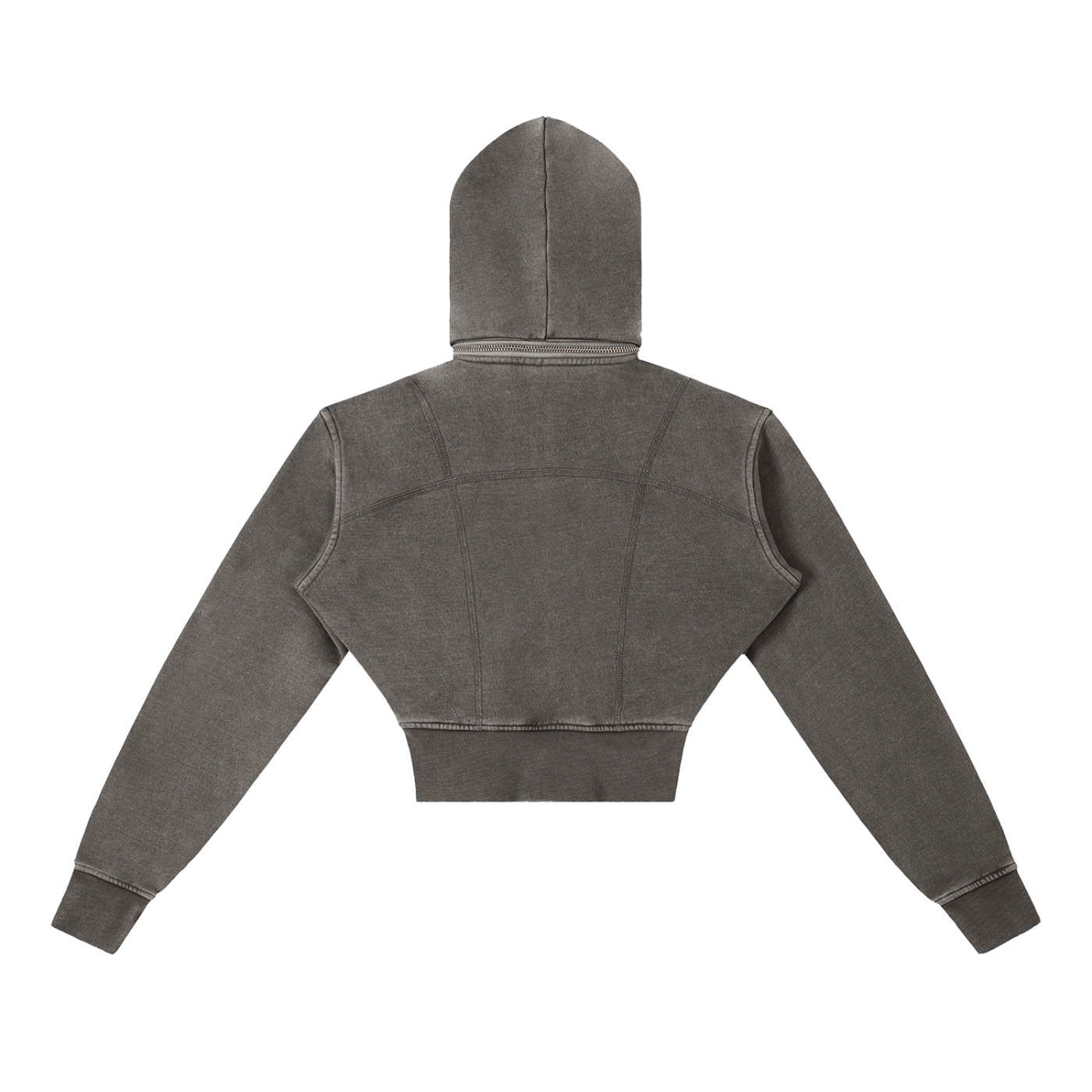 Cropped Zip Up Hoodie